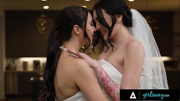 GIRLSWAY – Married Beauties Charlotte Sins & Melissa Stratton Reproduce Fantasy Wedding