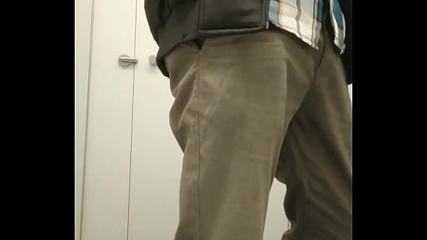Indian Telugu pervert boy cumming and peeing naked in office toilet