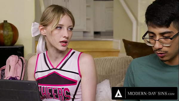 MODERN-DAY SINS – Popular Petite Virgin Cheerleader Melody Marks Loses Virginity To Nerd For A Bet