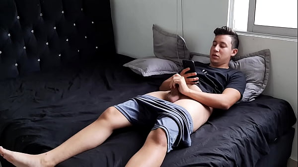 My stepsister finds me masturbating